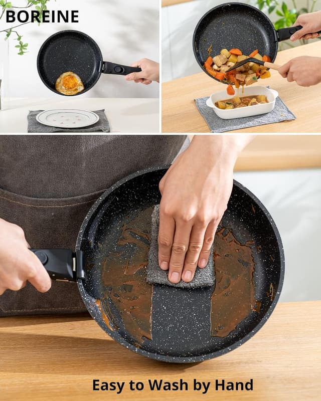 Detalle 2 de Set pentole antiaderente BOREINE 14 pezzi