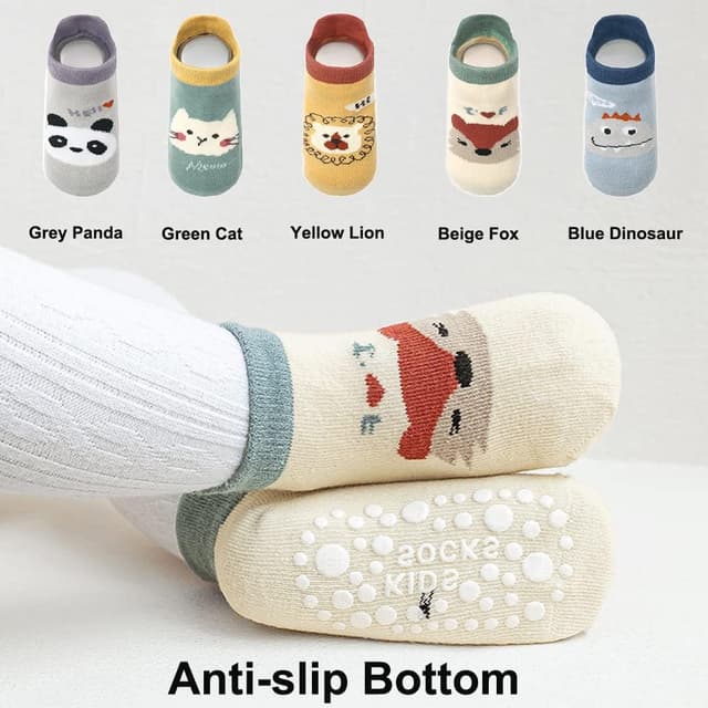 Thumbnail 1 de Exemaba Baby Non Slip Grips Ankle Socks 5 Pairs