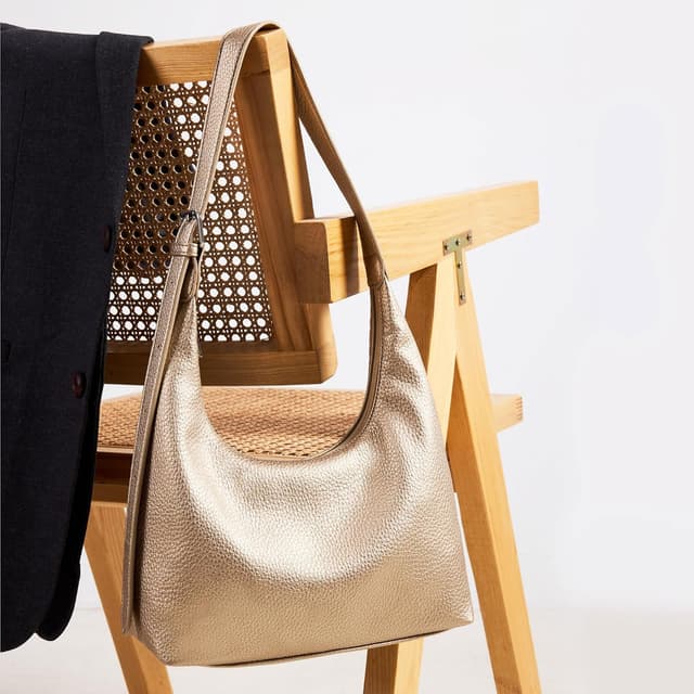 Detalle de KALIDI Damen Handtasche Schultertasche PU Leder Tote Bag Vintage Hobo mit verstellbarem Gurt (26 x 18 x 10 cm)