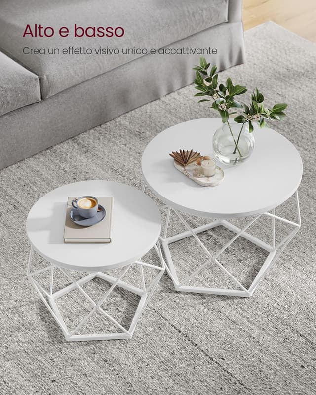 Thumbnail 4 de VASAGLE Tavolino da Caffè Rotondo