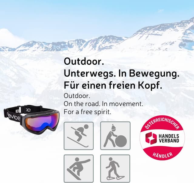 Thumbnail 2 de Black Embout Crevice Masque de ski Double miroir