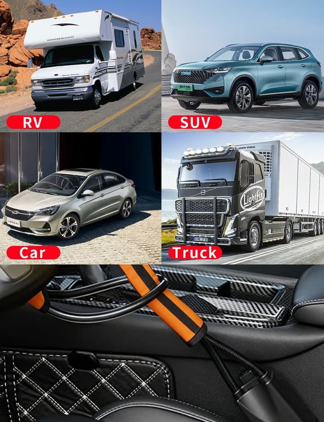 Thumbnail 6 de Reflective Stripe Steering Wheel Lock with 3 Keys