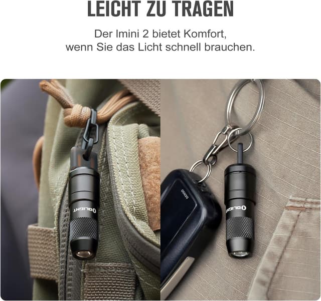 Detalle de OLIGHT iMini 2 Mini LED – USB-wiederaufladbare Schlüsselbund-Taschenlampe mit Magnetbasis