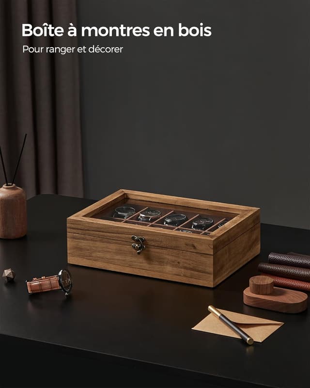 Thumbnail 4 de SONGMICS Boîte à Montres 10 Compartiments