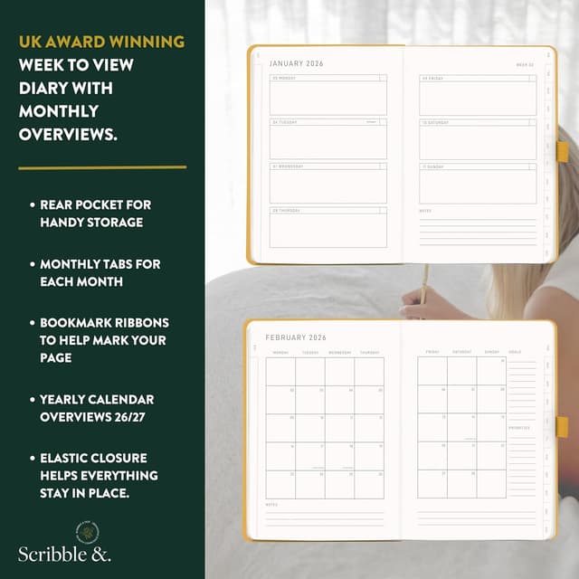 Detalle 2 de Scribble & Dot 2026 A5 week-to-view diary