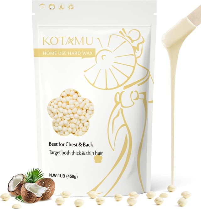Detalle de KOTAMU Cera Dura 450 g: crema per depilazione per pelli sensibili (viso, corpo, bikini brasiliano)