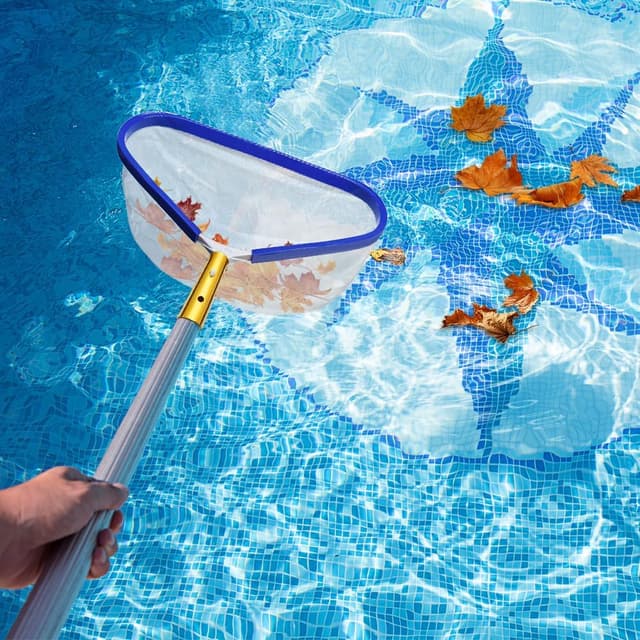 Detalle 2 de Bseical Pool Kescher mit feinmaschigem Algen- & Laubnetz (Alurahmen)