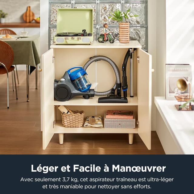 Detalle de Eureka WhirlWind aspirateur traîneau sans sac 700 W, 1,5 L – Bleu