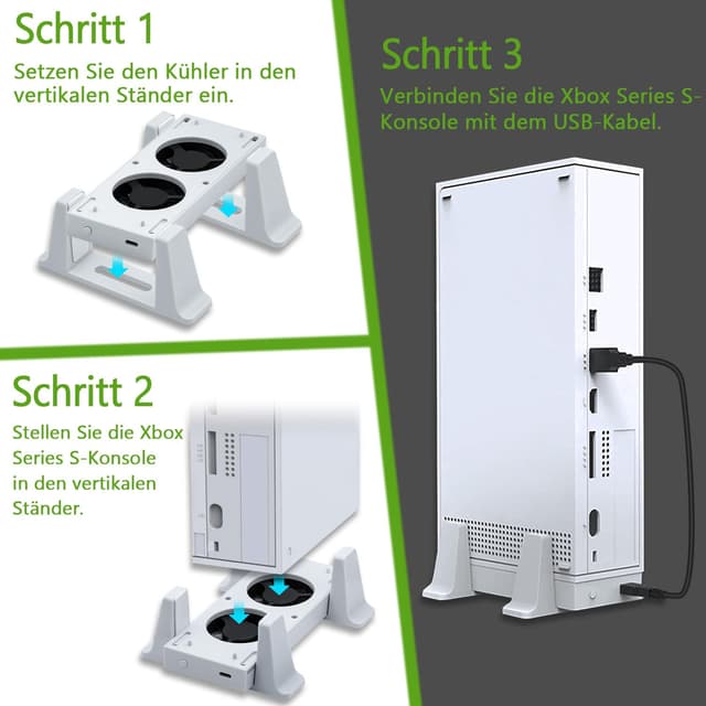Detalle 2 de Mcbazel Kühlungslüfter Ständer für Xbox Series S