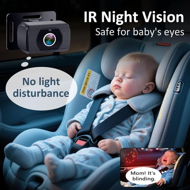 Thumbnail 4 de Tomoia 6.9-inch baby car camera 1080p rear-facing