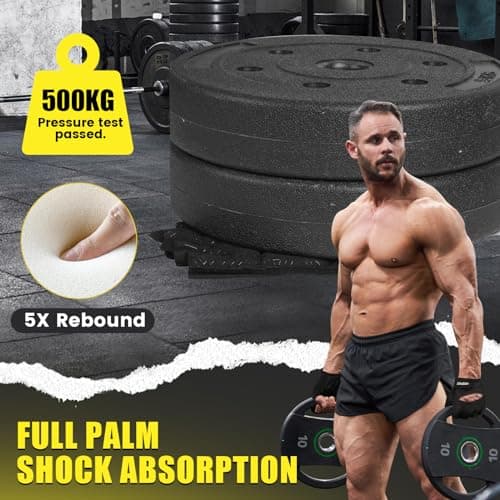 Thumbnail 2 de HOZMOZ Ventilated Weightlifting Gloves with Full Palm Protection