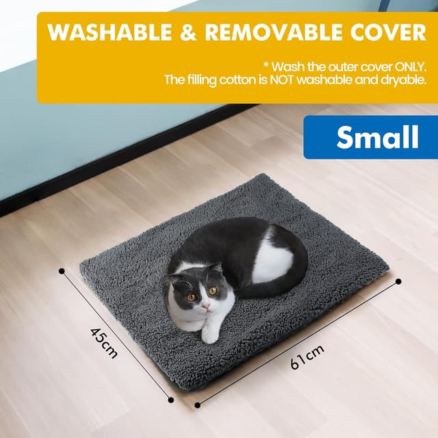 Detalle 2 de MORA PETS Self Heating Cat Bed (61x45cm) – self-heating, washable heated cat mat for indoor cats