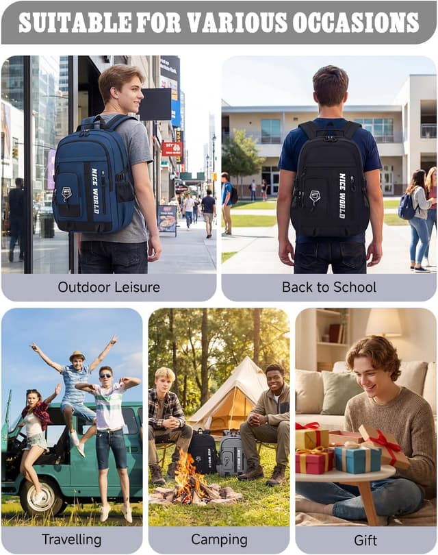 Thumbnail 6 de Amythe zaino per ragazzo/adolescente impermeabile e leggero, grigio, per computer 15,6