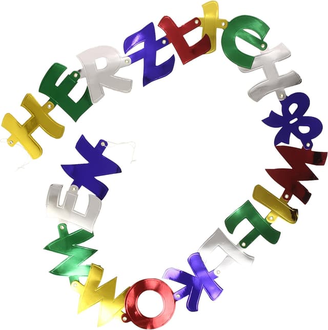 Detalle de Amscan 1720 Partykette Herzlich Willkommen