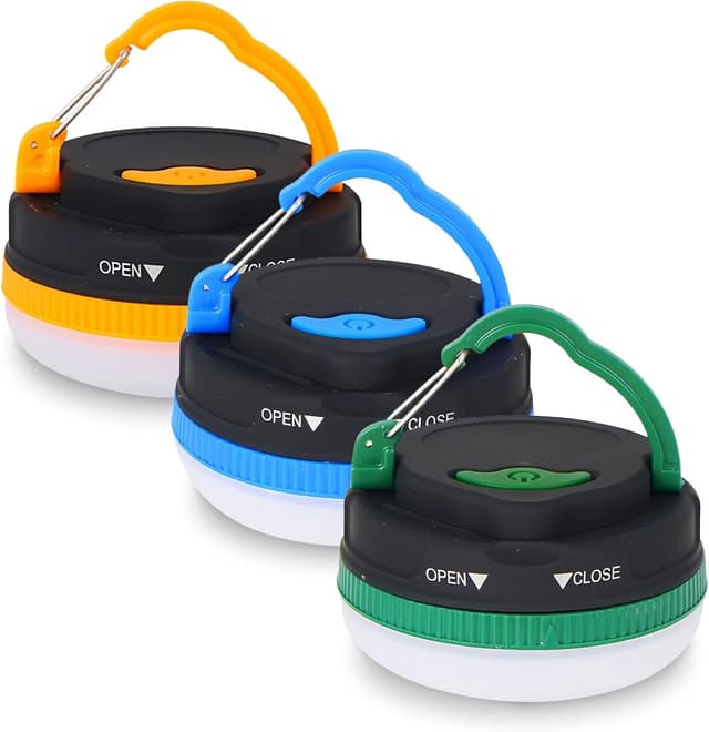 Detalle de Camping Lantern 3 Pack Waterproof LED Tent Light ⛺