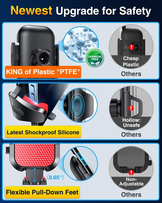 Detalle 2 de VANMASS support téléphone voiture à ventouse