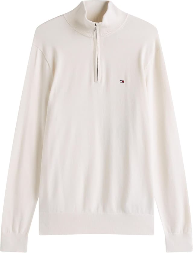 Detalle de Pull zippé homme Tommy Hilfiger Essential Cotton Zip Thru 100 % coton