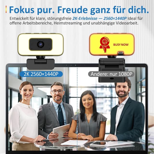 Thumbnail 1 de Danyesth 2K Webcam mit Abdeckung