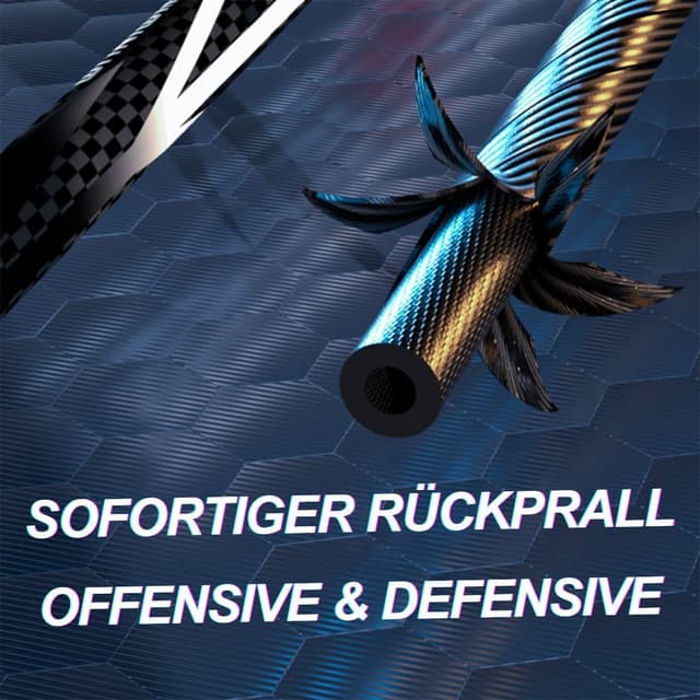 Detalle de A1 TAAN Kawasaki Badmintonschläger-Set Graphit (2 Schläger) inkl. 3 Federbälle, Griffbänder & Schlägertasche