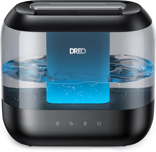 Detalle de Dreo Humidifiers for Bedroom, 4L Top Fill Cool Mist Humidifier (Black) — 36H Runtime, 28 dB Quiet