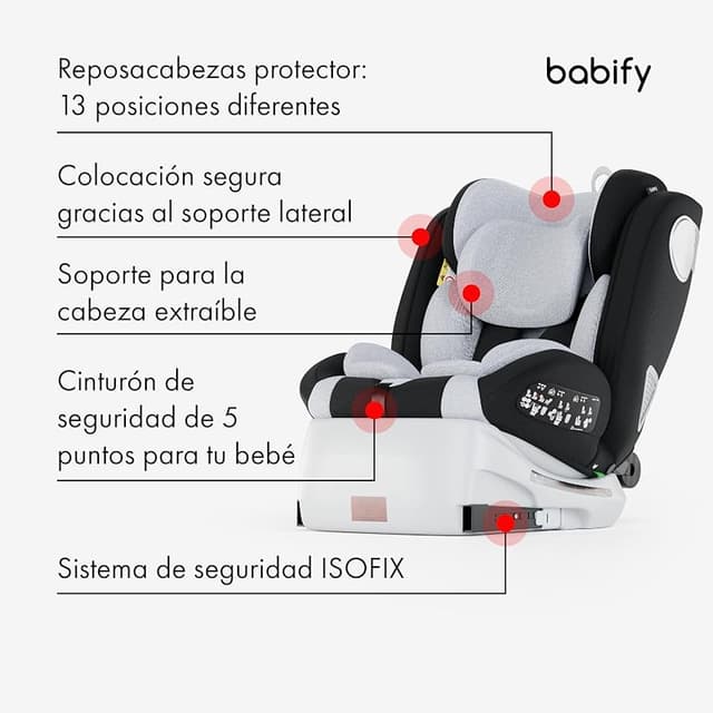 Detalle 2 de Babify Onboard Silla de Coche Isofix para Bebés y Niños