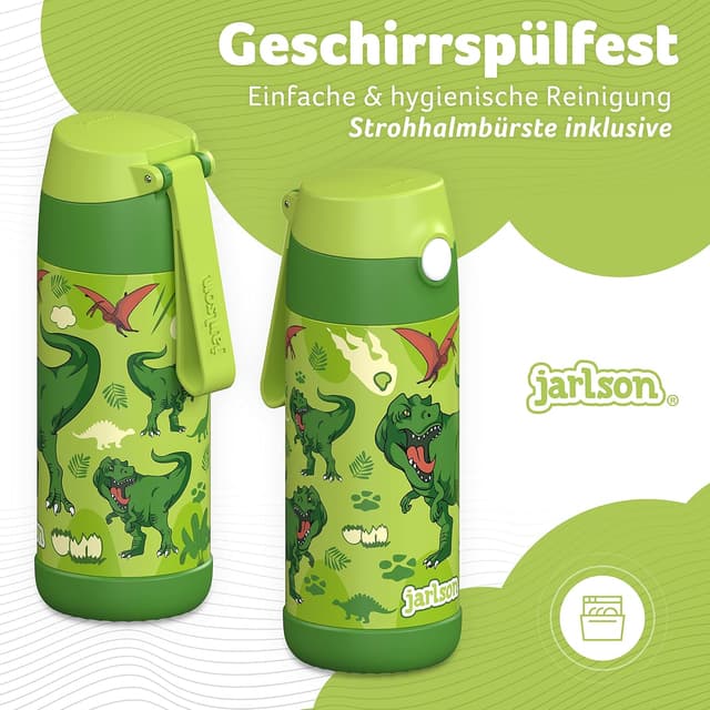 Thumbnail 3 de Jarlson Charli 350ml Dinosaurier Trinkflasche Edelstahl