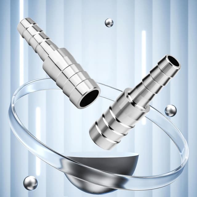 Detalle de ERGAOBOY 5 Pack 304 Stainless Steel reducing hose barb adapters (14mm to 8mm)