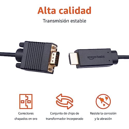 Thumbnail 1 de Amazon Basics HDMI a VGA 3m cable