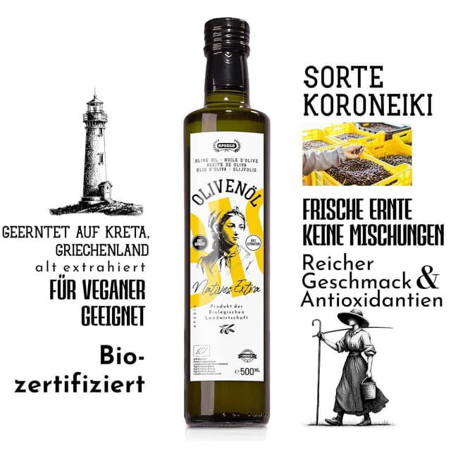 Detalle 2 de APSOGO Bio Extra Natives Olivenöl 500 ml