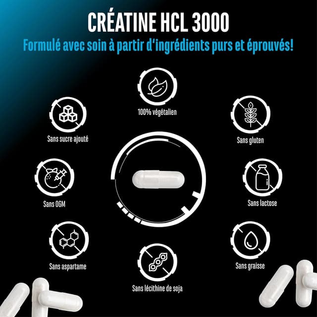 Detalle 2 de GEN GERMAN ELITE NUTRITION Créatine HCL 3000 mg