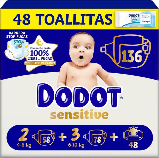 Imagen de DODOT Sensitive Kit recién nacido 184 uds en OfertitasTOP