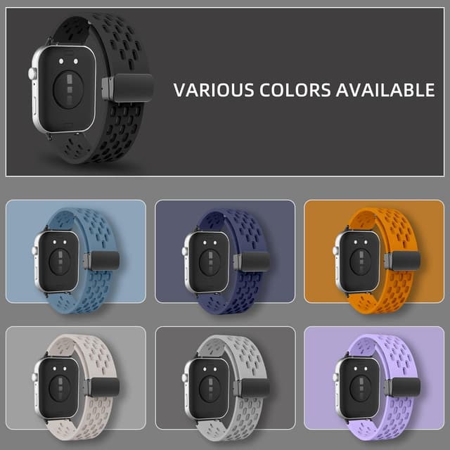 Detalle de MaEiol Silicone Strap for Watch Fit 4 Pro