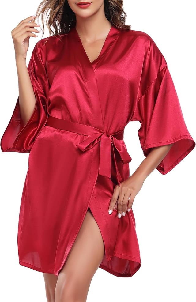 Detalle de Wikoan Peignoir Satin Femme S