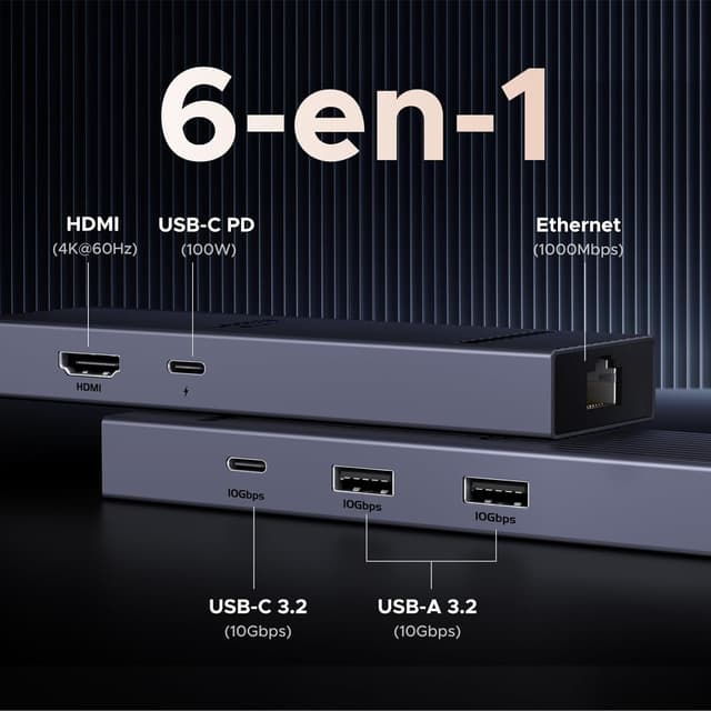 Thumbnail 1 de UGREEN Revodok Pro 1061 Hub USB C 10Gbps