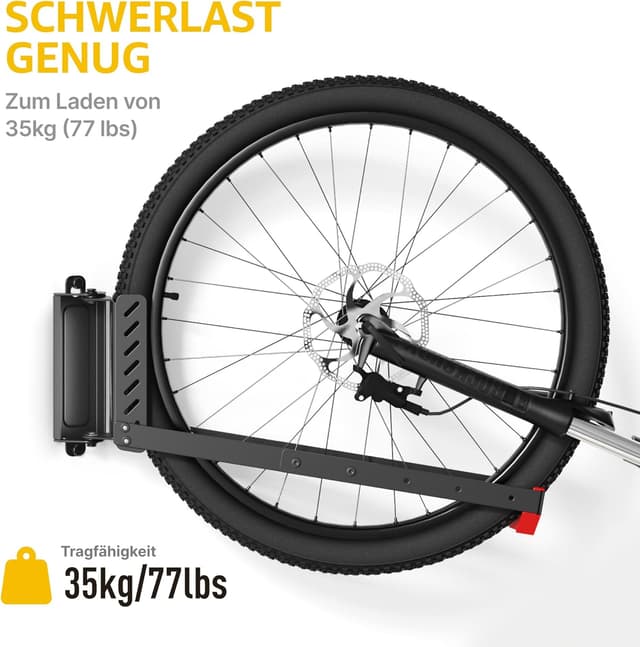 Thumbnail 4 de monTEK Schwenkbare Fahrrad Wandhalterung 35 kg