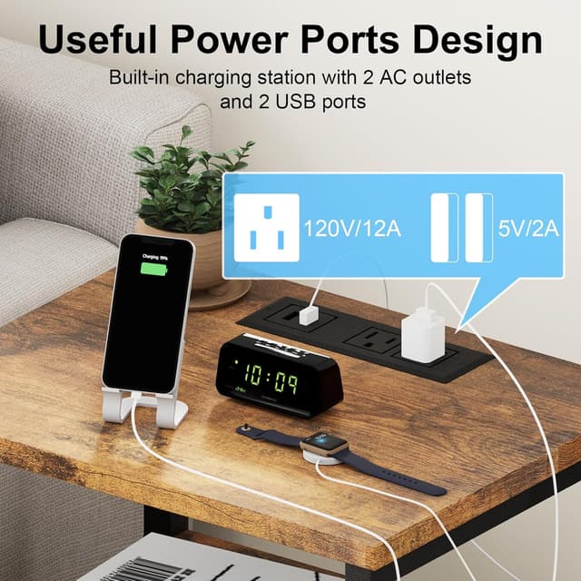 Thumbnail 5 de Fixwal Night Stand 23.8 in