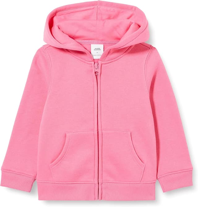 Detalle de Amazon Essentials Mädchen Fleece-Kapuzenpullover mit Reißverschluss