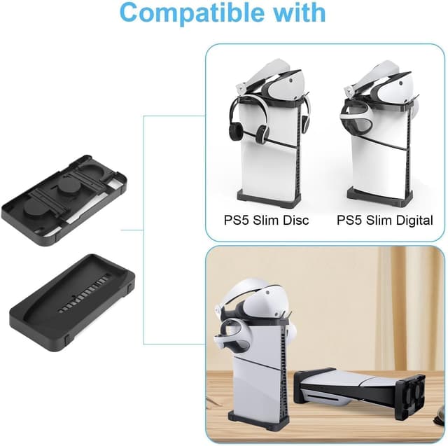 Detalle 2 de EEEKit Ständer für PS5 Slim horizontal/vertikal