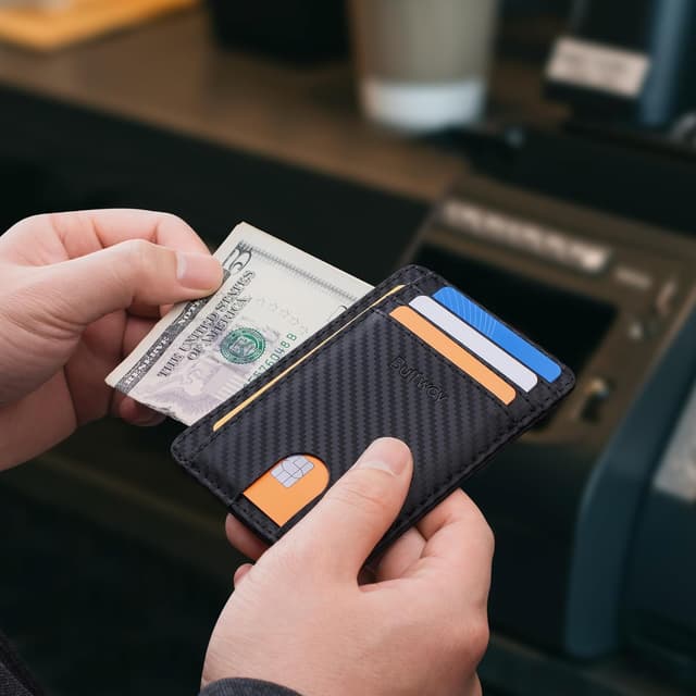 Thumbnail 4 de Buffway Slim RFID Leather Wallet 8‑Slot