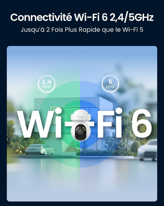 Detalle de Reolink Caméra Extérieure PTZ 4K E1 Outdoor S — suivi automatique, rotation 355° et vision nocturne couleur