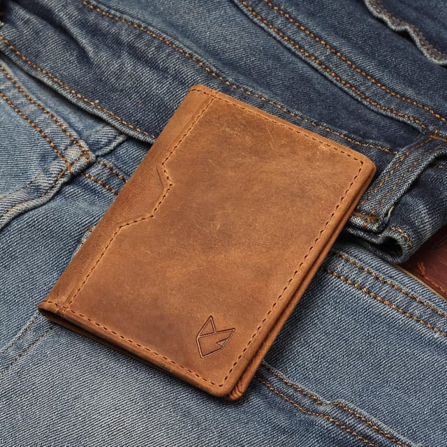 Detalle de FOXHACKLE Kreditkartenetui aus Vollnarbenleder