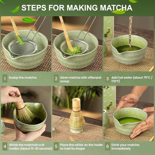 Thumbnail 2 de Dayacoco Matcha Whisk Set 500 ml bowl