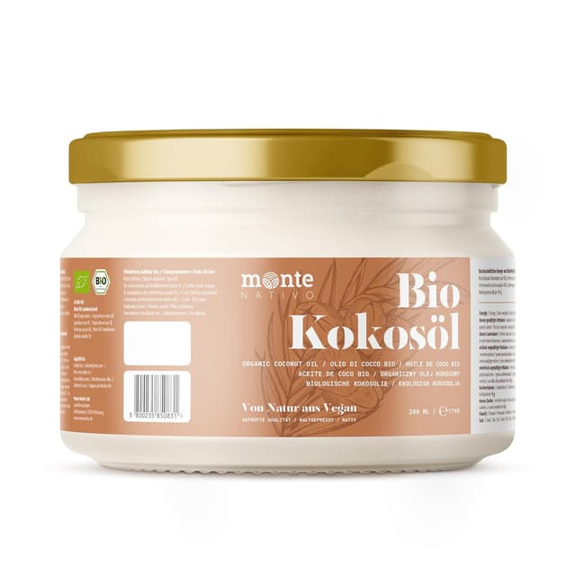 Thumbnail 6 de MonteNativo Bio Kokosöl – nativ, 1. Kaltpressung, Rohkostqualität (6 x 1000 ml Schraubgläser) für Kochen, Braten, Backen sowie Haut & Haare