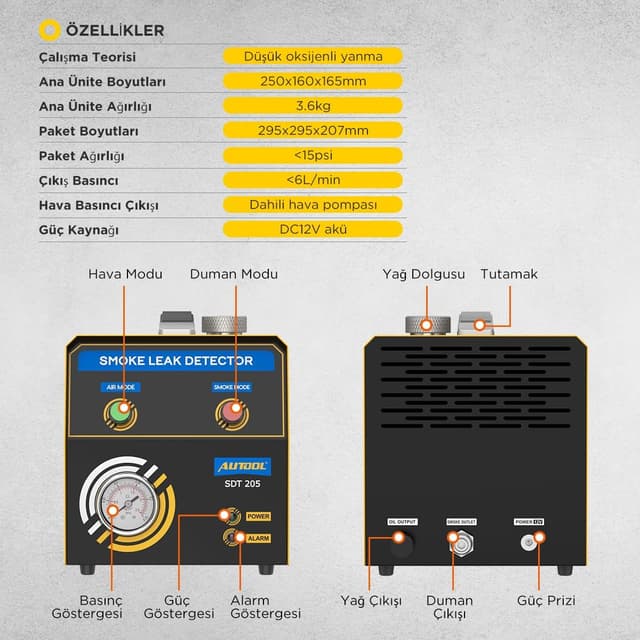 Thumbnail 6 de AUTOOL SDT205 Lecksucher 6L/min