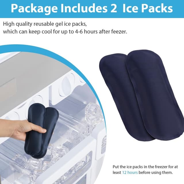 Detalle 2 de ACWOO Sac pour diabétique avec étui isotherme et 2 poches de glace réutilisables