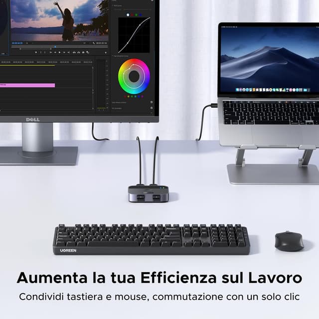 Thumbnail 3 de UGREEN Switch USB 3.0 KVM 5 Gbps 2 porte