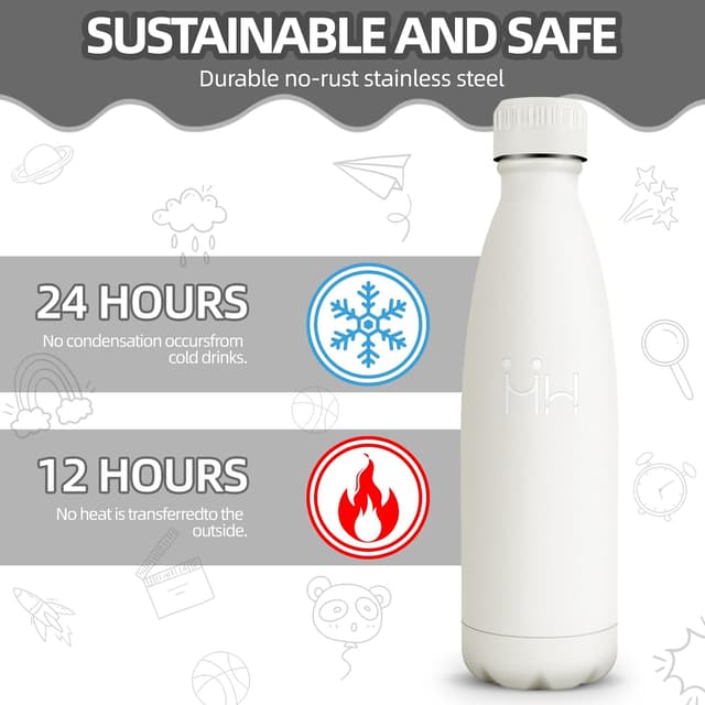 Detalle 2 de HoneyHolly Botella Térmica 500ML 🥤 Aislamiento Doble Sin Fugas