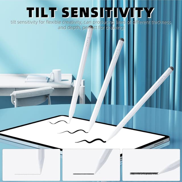 Detalle de Defitch Stylus Pen for iPad (Pencil) 11th/A16 & 10th Gen — 2-Pack Capacitive Stylus