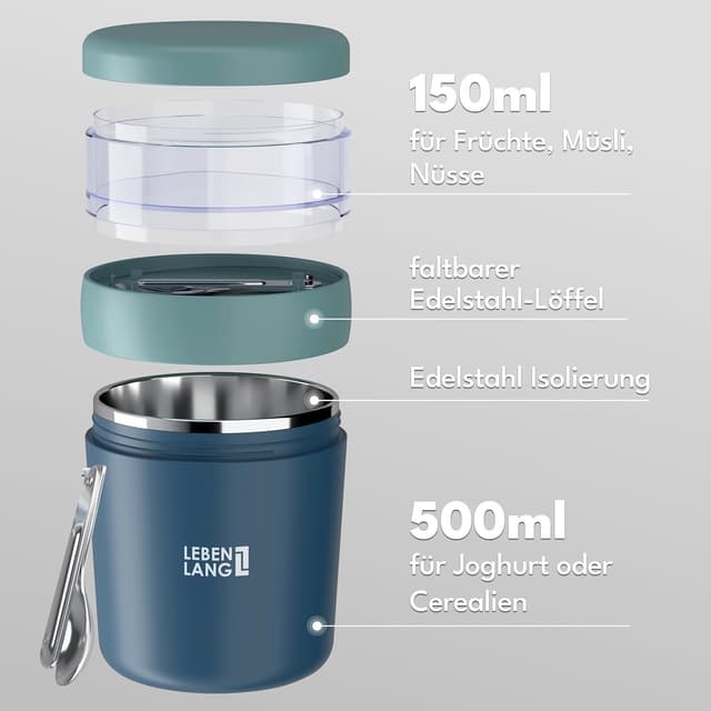 Thumbnail 2 de LEBENLANG Müslibecher To Go 650 ml 🍱