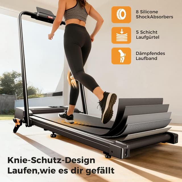 Detalle 2 de 6‑in‑1 Laufband 2,5 PS, 12 km/h, 9% Steigung